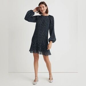 Madewell Crinkle Georgette Mini Dress in Floral